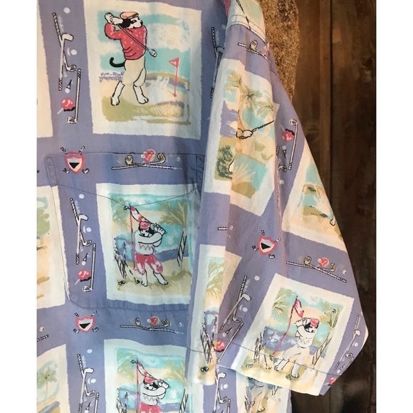 Big Dog Men's Button Down Shirt Golf Theme Size XL - Picture 6 of 8